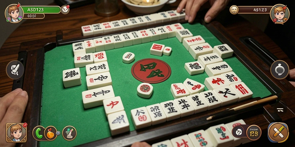 Tampilan gameplay Mahjong yang seru dan menarik di ASD123.