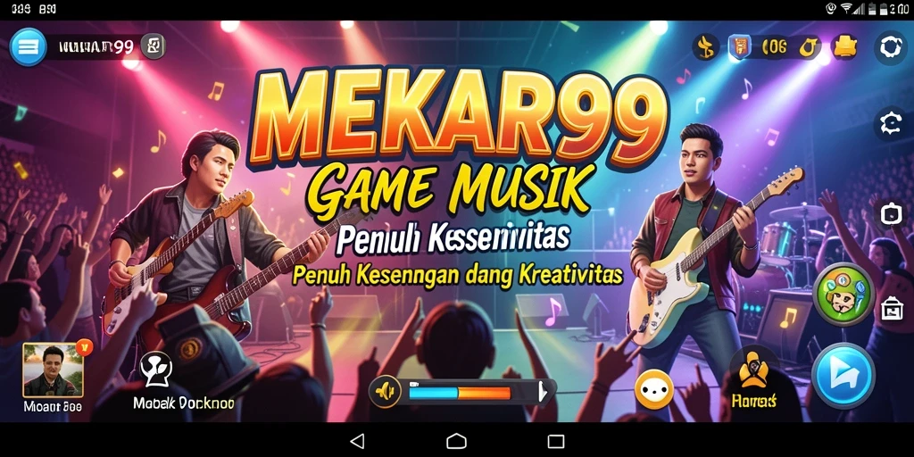 Tampilan gameplay menarik dari MEKAR99 yang menampilkan pengalaman musik interaktif.