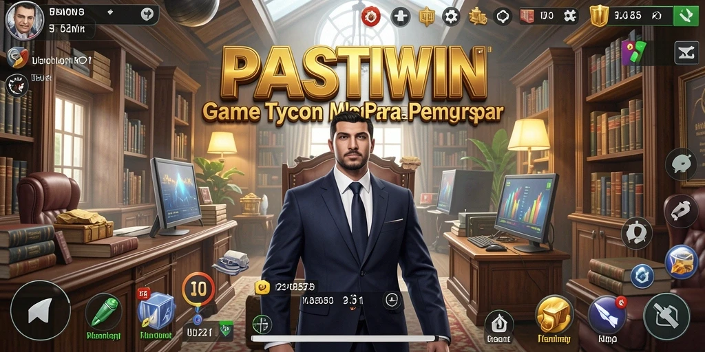 Tampilan gameplay PASTIWIN dengan elemen Tycoon yang menarik.
