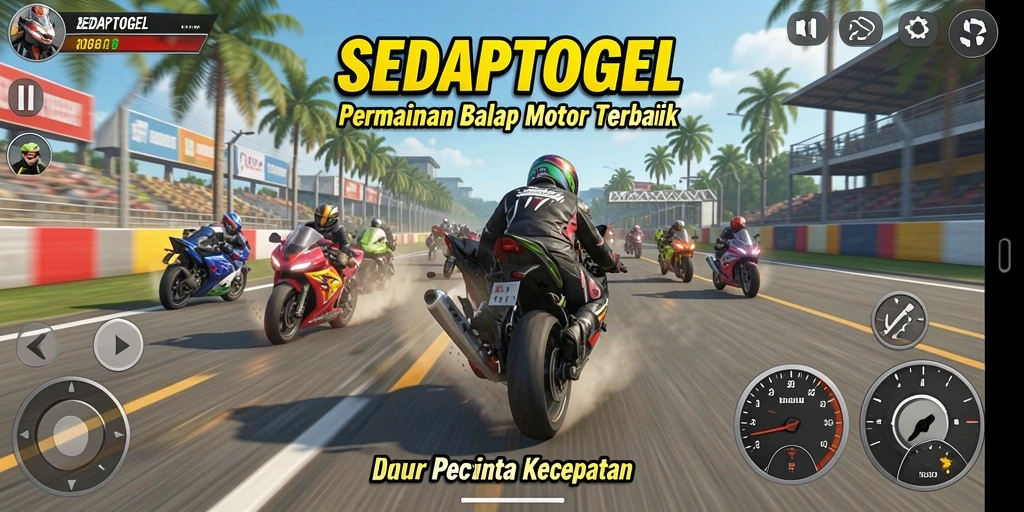 Tampilan gameplay SEDAPTOGEL yang penuh aksi dan kecepatan.