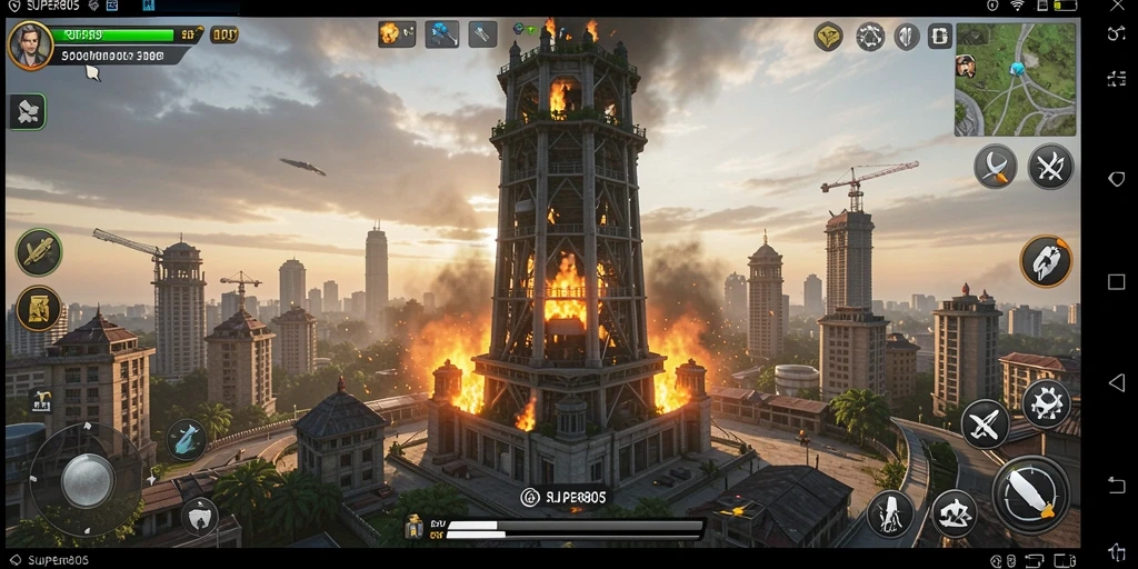 Tampilan menakjubkan dari gameplay Tower Defense yang mendebarkan.