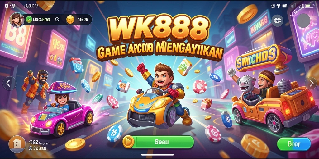 Screenshot gameplay WK888 menampilkan aksi seru dalam permainan Arcade.